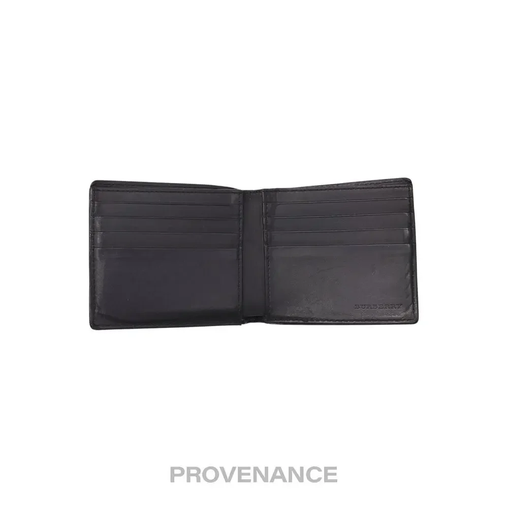 🔴 Burberry Bifold Wallet - Nova Check Navy Leather
